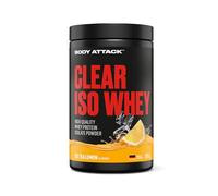 Body Attack Clear Iso Whey Ice Tea Lemon 300 g - Fabriqué en Allemagne - Isolat rafraîchissant et transparent de protéines de lactosérum - 24 g de protéines et 11 400 mg d'EAA par Iso Whey Shake