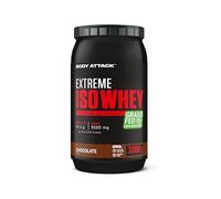 Body Attack Extreme Iso Whey Protéines en poudre Chocolate, 1 kg de poudre de protéines, facilement soluble et digestible, 100 % lait irlandais