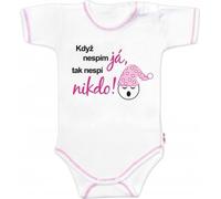Body avec texte amusant Baby Nellys Quand je ne dors pas, personne ne dort!taille 74, fille