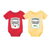 Body b b YSCULBUTOL Ketchup Moutarde Tenues dr les pour b b s jumeaux