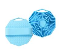 Body Bath Scrubber, Bodies Exfoliator Brush, 3.94 Inches Deep Cleaning Brush 2 Piece Silicone Loofah Massager, Bathroom Accessories for Hygienic, Personal Use, Men and Women