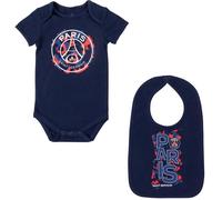 Body + Bavoir Bébé - Paris Saint Germain - Bleu - Manches Courtes - Officiel - Multisport 18 mois