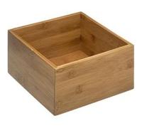 Body Beauty - Organiseur Tiroir Carré "Wood" 18cm Naturel Beige G