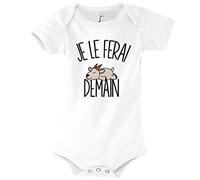 Body bébé Chèvre | Je Le Ferai Demain | Bodies Collection Animaux Humour Mignon