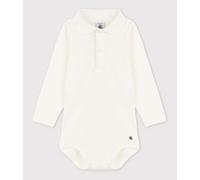 Body bébé col polo en coton uni Petit Bateau - blanc - Taille 18 mois 18M blanc