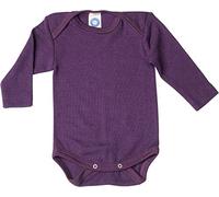 Body bébé Cosilana en laine/soie de Wollbody® - Violet - 9 mois