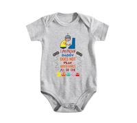 Body bébé Coton, I'm Proof Daddy Doesn't Game All The Time 2 | 100 % coton doux, manches courtes, boutons-pression, imprimé fun. Confortable et facile d’entretien au quotidien