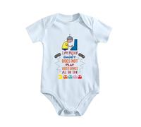 Body bébé Coton, I'm Proof Daddy Doesn't Game All The Time 2 | 100 % coton doux, manches courtes, boutons-pression, imprimé fun. Confortable et facile d’entretien au quotidien