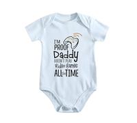 Body bébé Coton, I'm Proof Daddy Doesn't Game All The Time 6 | 100 % coton doux, manches courtes, boutons-pression, imprimé fun. Confortable et facile d’entretien au quotidien