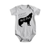 Body bébé Coton, New Member of The Wolf Pack | 100 % coton doux, manches courtes, boutons-pression, imprimé fun. Confortable et facile d’entretien au quotidien