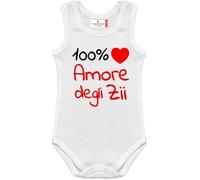 body bébé coton phrase 100% amour des manches courtes ou chaud coton manches longues ensemble avec bavette chapeau et barboteuses, Body Zii Débardeur en coton, 6-9 mois