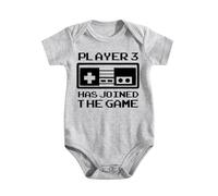 Body bébé Coton, Player 3 Has Joined The Game | 100 % coton doux, manches courtes, boutons-pression, imprimé fun. Confortable et facile d’entretien au quotidien