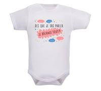 Body bébé "Dès que je sais parler, je balance tout" - 100% coton Oeko-Tex - Humour et tendresse - Idée cadeau naissance originale