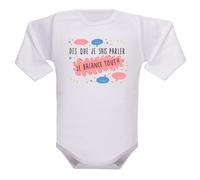 Body bébé "Dès que je sais parler, je balance tout" - 100% coton Oeko-Tex - Humour et tendresse - Idée cadeau naissance originale
