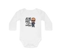 Body Bébé Drôle “Je Donne des Ordres” - Cadeau Original Naissance - Manche Longue Coton Blanc - Petit Patron Rigolo Taille NB (0-3M), Couleur White