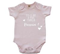 Body Bébé Est ce Que Je Peux t'appeler Mon Parrain Rose 0-3 Mois
