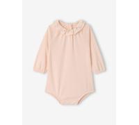 VERTBAUDET Body bébé fille col volanté manches longues rose pâle 3M(60CM)