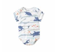 Body bébé garçon Manches Courtes col Rond imprimé Barboteuse pour Tous Les Jours et activités de Plein air Tenue Douce et Confortable pour Nourrissons et Tout-Petits de 9 à 24 Mois