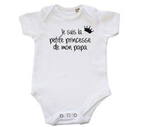 Body Bébé "Je suis la petite princesse de mon papa" Blanc 0-3 mois