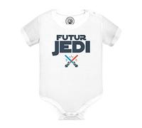 Body Bébé Manche Courte Blanc Futur Jedi Film Héros Culture Geek