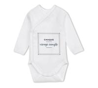 Body Bébé Manches Longues Chaque Virage Compte - Baby Bodysuit - Idée Body Bébé Manches Longues Cadeau Naissance Baby Shower Anniversaire Fête Original Famille Noël. - 6-12 mois - Bleu&Gris - 3