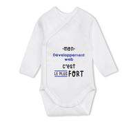 Body Bébé Manches Longues Mon Developpement web C'est le plus fort - Baby Bodysuit 0-3 mois - Idée Body Bébé Manches Longues Cadeau Naissance Baby Shower Anniversaire Fête Original Famille Noël.