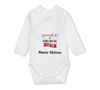 Body Bébé Manches Longues Priorite N1 dans ma vie C'est ma Marie-Helene - Baby Bodysuit 6-12 mois - Idée Body Bébé Manches Longues Cadeau Naissance Baby Shower Anniversaire Fête Original Famille Noël.