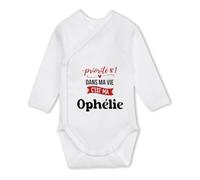 Body Bébé Manches Longues Priorite N1 dans ma vie C'est ma Ophelie - Baby Bodysuit 6-12 mois - Idée Body Bébé Manches Longues Cadeau Naissance Baby Shower Anniversaire Fête Original Famille Noël.