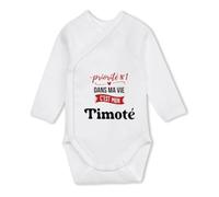 Body Bébé Manches Longues Priorite N1 dans ma vie C'est mon Timote - Baby Bodysuit 0-3 mois - Idée Body Bébé Manches Longues Cadeau Naissance Baby Shower Anniversaire Fête Original Famille Noël.