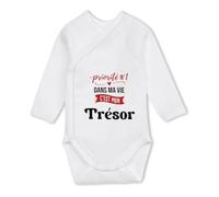 Body Bébé Manches Longues Priorite N1 dans ma vie C'est mon Tresor - Baby Bodysuit 3-6 mois - Idée Body Bébé Manches Longues Cadeau Naissance Baby Shower Anniversaire Fête Original Famille Noël.