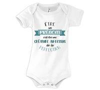 Body bébé personnalisable mignon perfection garçon| Cadeau vêtement de naissance personnalisé pour nouveau né ou anniversaire 3 mois