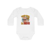 Body bébé "Trop cool pour faire la sieste" - Motif rigolo 100% coton blanc Cadeau original naissance Taille 12-18M, Couleur White