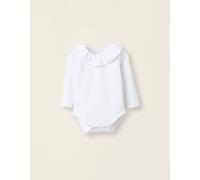 Body-blouse avec volants en coton blanc 1/3M(54/60)