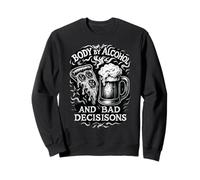 Body By Alcohol And Bad Decisions Tatouage Pizza Bière Art Sweatshirt