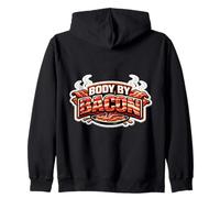 Body by Bacon Funny Carnivore Diet Meat Lover Low Carb Blague Sweat à Capuche