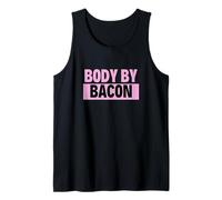 Body by Bacon T-Shirt Humoristique avec Inscription « I Love Eating Bacon » Débardeur