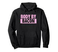 Body by Bacon T-Shirt Humoristique avec Inscription « I Love Eating Bacon » Sweat à Capuche