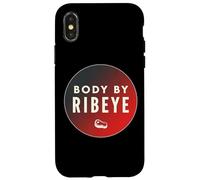 Body by Ribeye Carnivore Diet Keto Mangeur de Viande cétogène Gym Coque pour iPhone X/XS