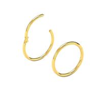 Body CAC 2 Pièces-1.2mm×6mm Or Mini Femme Acier Chirurgical Anneaux de Nez à Charnière Oreille Inoxydable Anneau Piercing Helix Cartilage Tragus Boucles D'oreilles