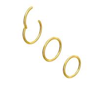 Body CAC 3 Anneaux de Nez Acier Chirurgical 0,8mm Hélix Tragus