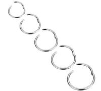 Body CAC 5 Pièces-1.2mm×6/7/8/9/10mm Tige Anneaux De Cerceau De Nez à Cliquet Articulé, Boucles D'oreilles Dormeuses En Titane de Qualité Implant Helix Charniere Piercing