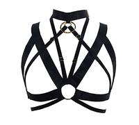 BODY CAGE Femme Harnais Soutien-Gorge Harnais De Corps Gothique Punk sous-vêtements De Danse Accessoires (d'or)