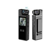 Body Camera, Mini caméra Full HD 1080P, Vision nocturne, petite caméra corporelle sans fil, Micro enregistreur vidéo vocal avec objectif rotatif à 180 degrés, Bodycam portable(Camera Add 32G Card)