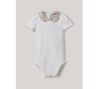 Body col en tissu liberty en coton biologique blanc doux 6M(67CM)
