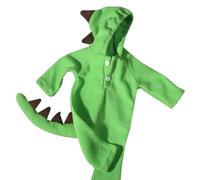 Body confortable pour bébé, jolie barboteuse en forme de dinosaure, manches longues, capuche, pour séances photos de 0 à 3 mois, couleur unie