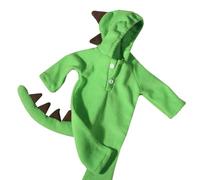 Body confortable pour bébé, jolie barboteuse en forme de dinosaure, manches longues, capuche, pour séances photos de 0 à 3 mois, couleur unie
