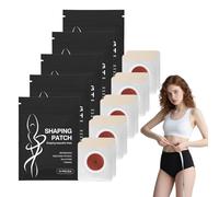 Body Contouring Patch - Patchs de bien-être à base de plantes pour le confort de la peau, autocollants hydratants pour le ventre et la taille, ingrédients végétaux doux, port confortable (5 boîtes)