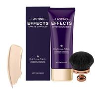 Body Coverage Perfector, All over Complexion Perfector, Waterproof Leg & Body Makeup, Fond De Teint Couvrant Imperfections, Longue Durée Et Imperméable, With Extra Large Makeup Brush (Ivory)