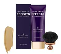 Body Coverage Perfector, All over Complexion Perfector, Waterproof Leg & Body Makeup, Fond De Teint Couvrant Imperfections, Longue Durée Et Imperméable, With Extra Large Makeup Brush (Naturel)