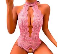 Body Damen Sexy Dessous Spitze - Taille Unique Perspective en Dentelle Costume Pyjama Femme Sexy Chic Ensemble Sexy Ouvert Lingerie Sexy Hot Chaude Nuisette Sexy Femme Sensuelle